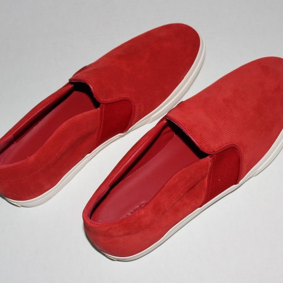 VINCE FENTON JASPER PRFORTD SUEDE SLIP ON SNEAKER